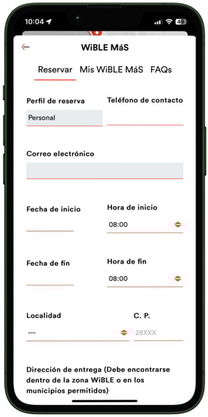 Reservas WiBLE MáS