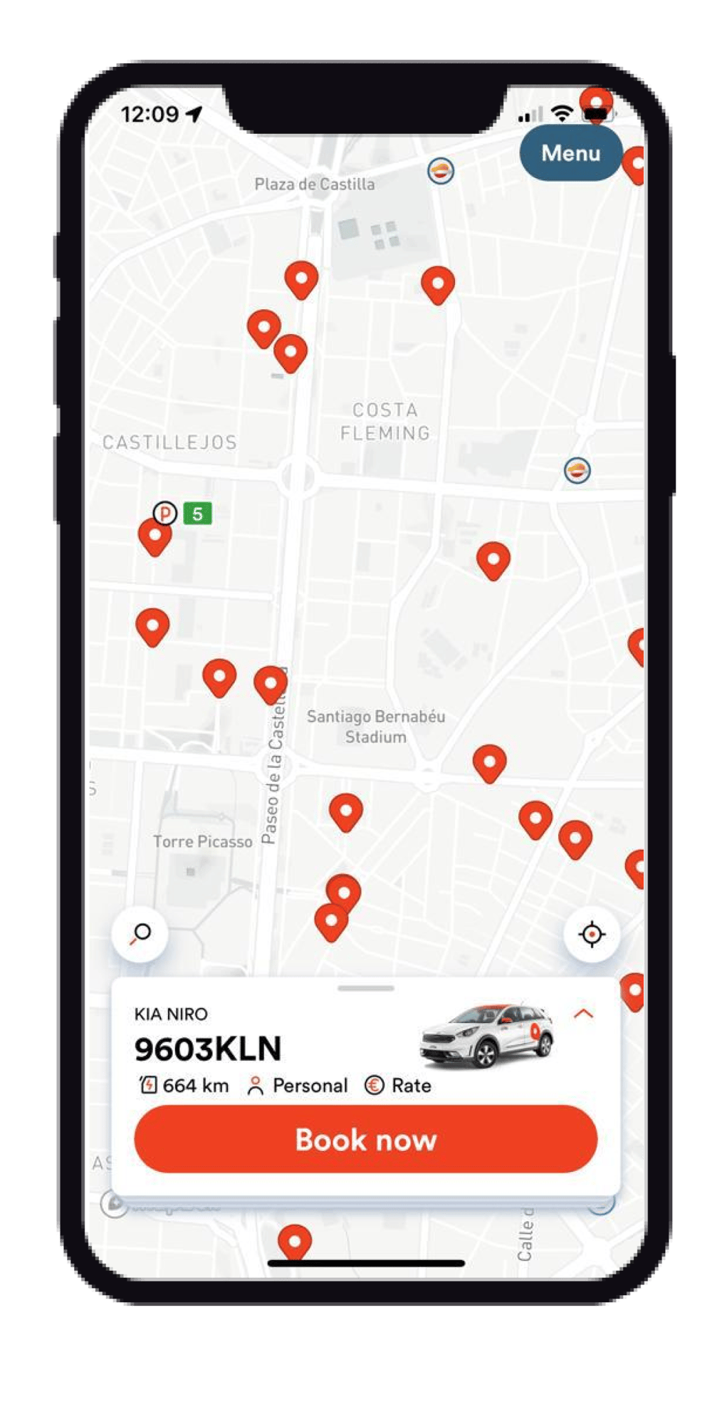 mockup app inicio